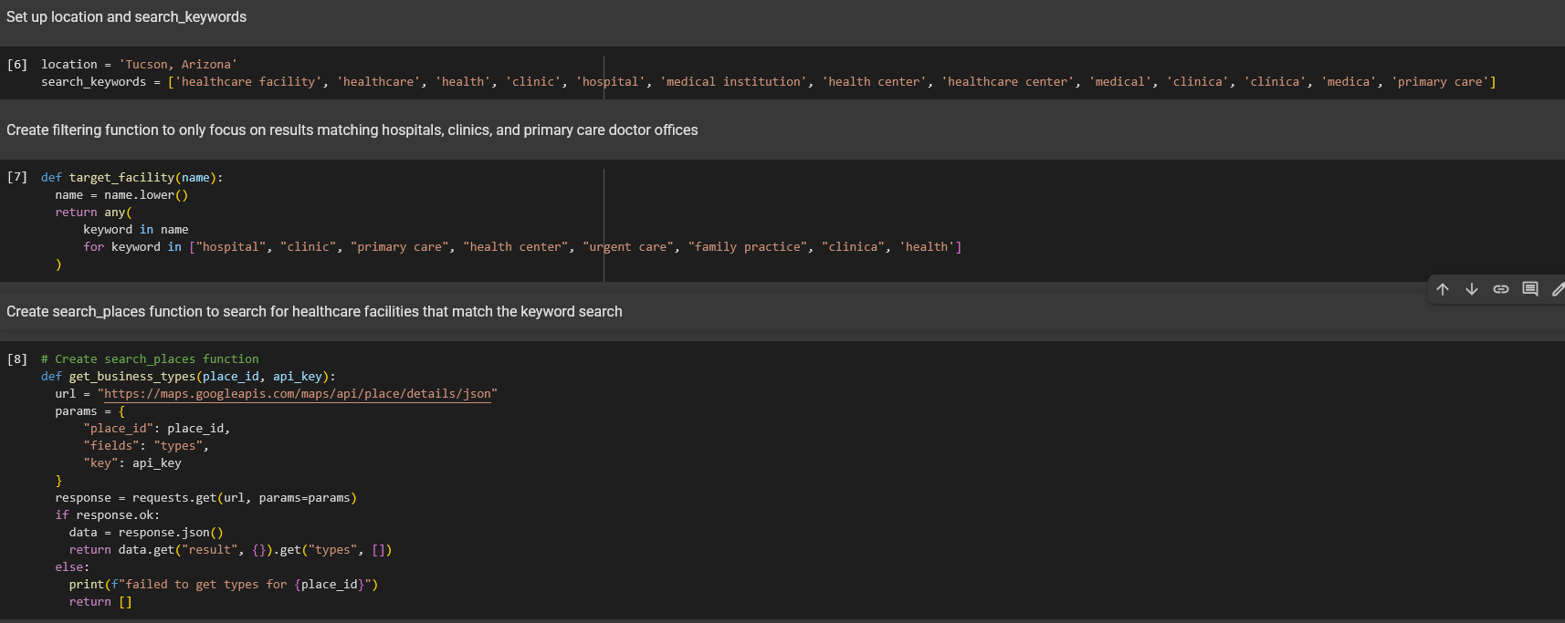 Google Places API Integration